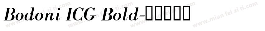 Bodoni ICG Bold字体转换